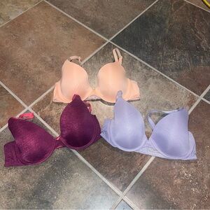 3 Victoria’s Secret Uplift Semi-Demi Bras